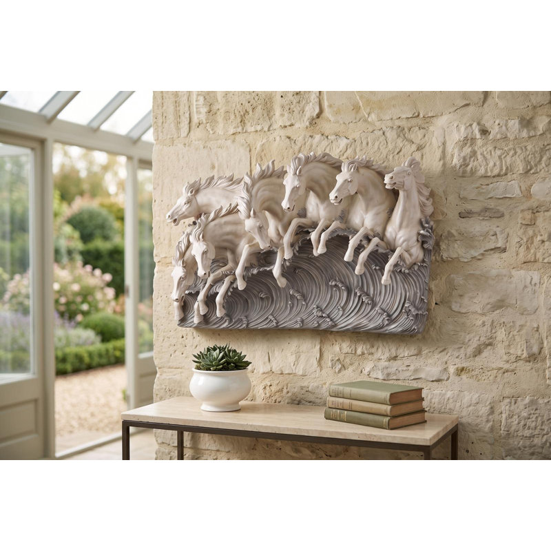 Design Toscano Neptune's Horses of the Sea Wall Sculpture